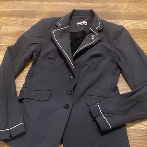 Carma Navy Competition Jacket with White Piping